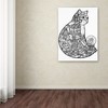 Trademark Fine Art Oxana Ziaka 'Christmas Cat: LINE ART' Canvas Art, 24x32 ALI11622-C2432GG